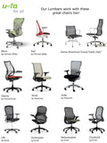 Uccello Leather Saddle Lumbar for All Mesh Chairs